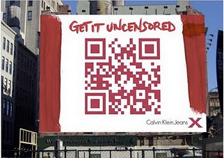 Best practice:  This Calvin Clein billboard takes full advantage of the new technology. The giant size can be scanned from phones far away, users get more information,and the campaign has an edgy appeal. Enough to download an app?